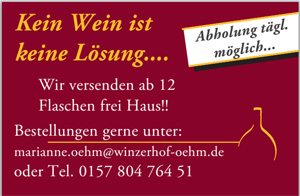 Lieferung ab 12 Flaschen frei Haus